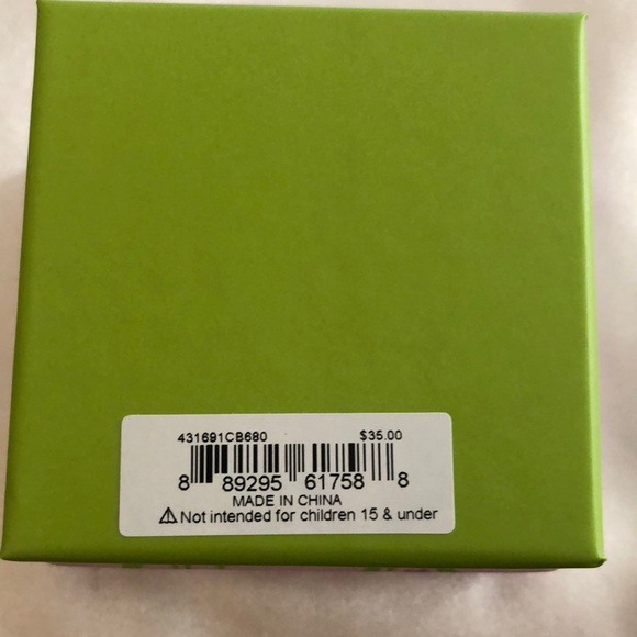 Betsey Johnson Gold Tone Purple Resin Tulip Mismatch Drop Earrings NIB - Picture 10 of 11